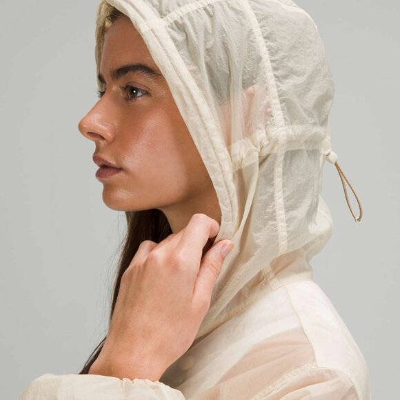 Lululemon 'Step Out Anorak' - Translucent 'White Opal' Color, Size Medium - Picture 6 of 11